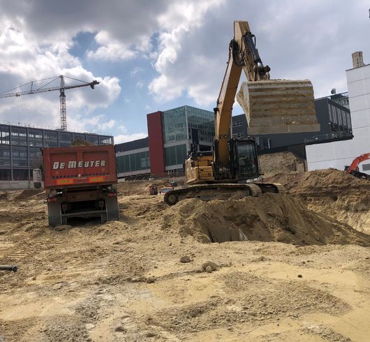 Jan De Nul werfbezoek VRT nieuwbouw